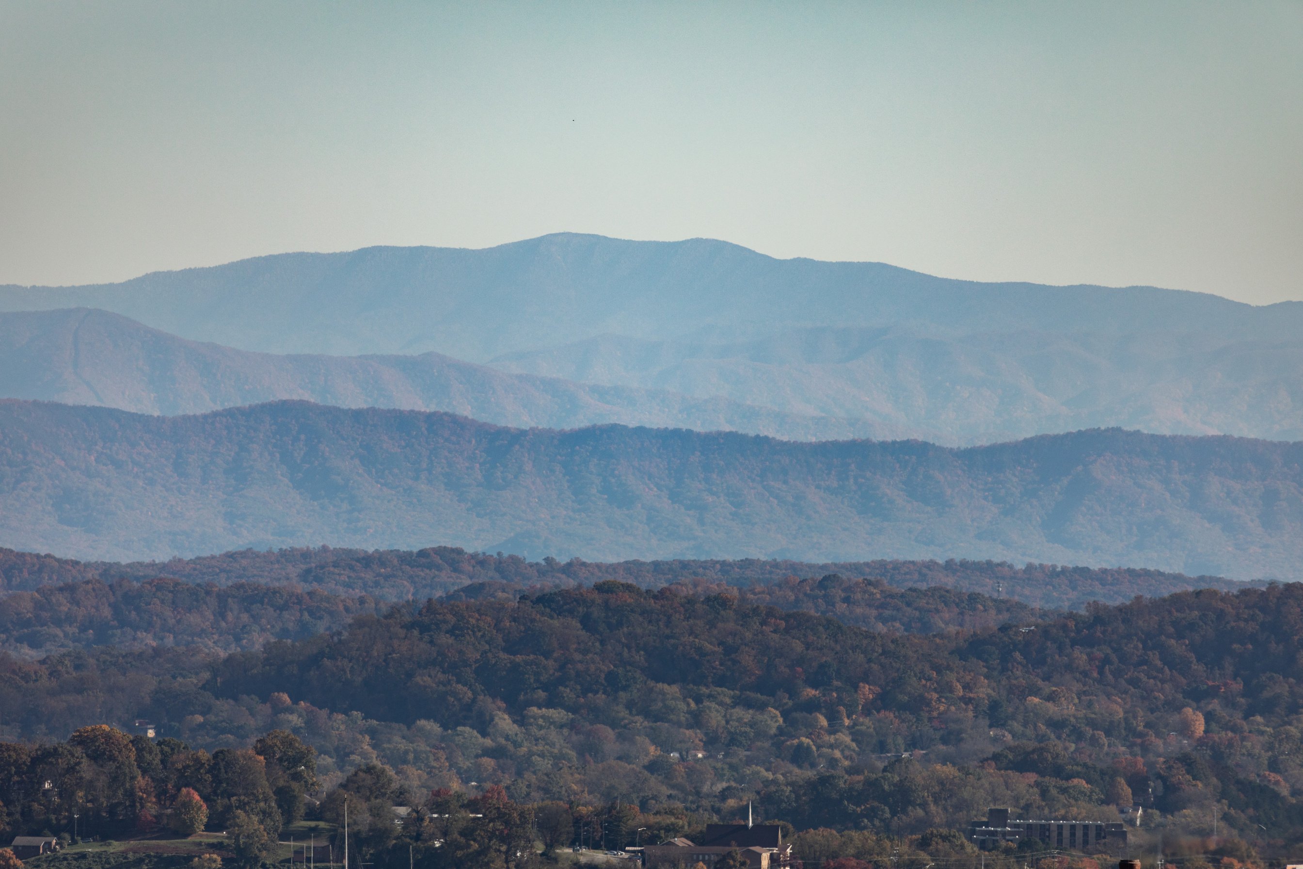 Great Smoky Mountains seen from Knoxville, TN